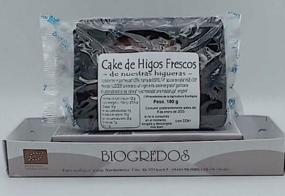 Bizcocho higos frescos y nueces 190gs BIOGREDOS