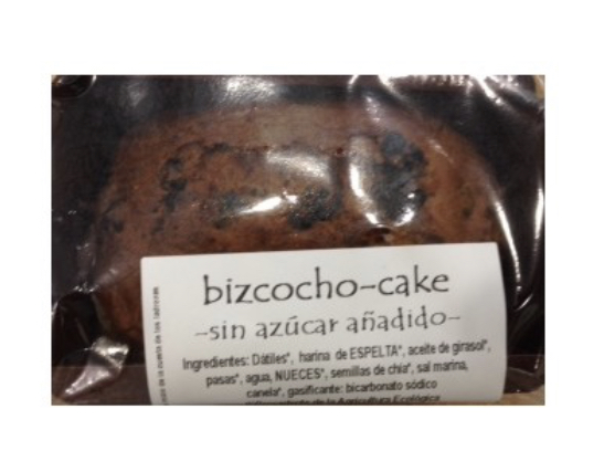 Bizcocho-cake sin azúcar añadido 190g BIOGREDOS