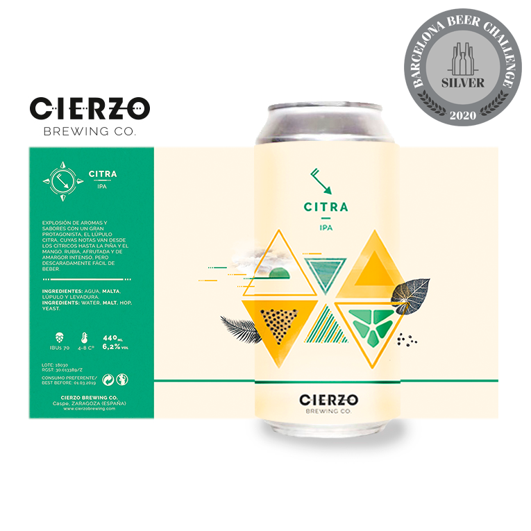 CERVEZA CITRA CIERZO 6,2% 44cl