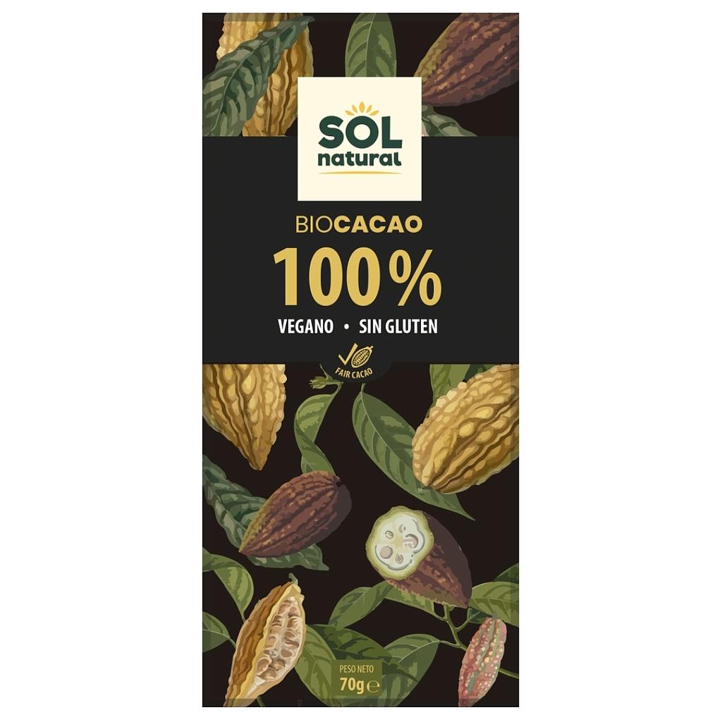 Chocolate 100% 70G SOL NATURAL