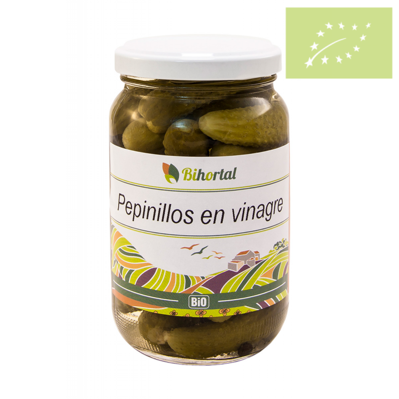 Pepinillos en vinagre 345g BIOANDALUS