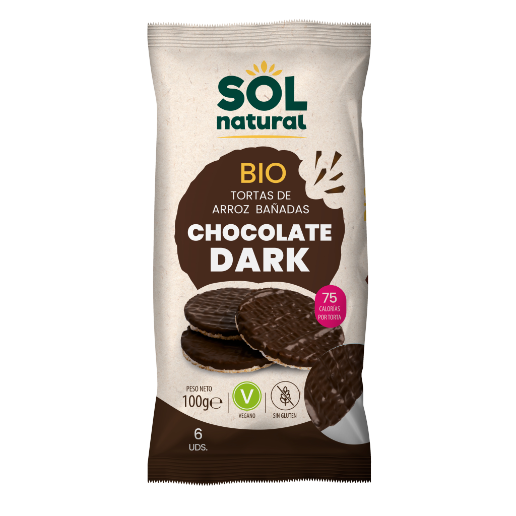 Tortas arroz con chocolate fondant 100g SOL NATURAL