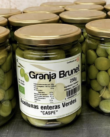 Aceitunas enteras Caspe 250gs GRANJA BRUNET